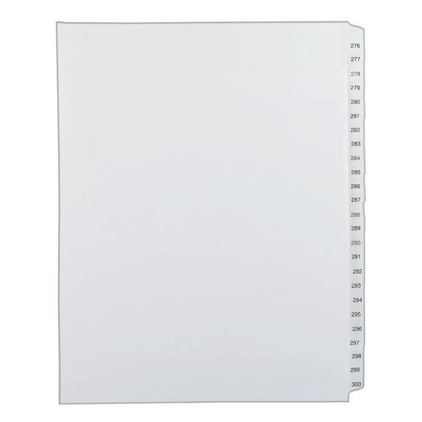 01705 White Avery Collated Legal Dividers Allstate 1 Set Letter Size Tabs 101-125